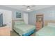 Spacious bedroom with two twin beds and built-in shelving at 6001 - 1819 S Kings Hwy., Myrtle Beach, SC 29575