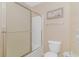Bathroom with a shower and toilet at 6001 - 1819 S Kings Hwy., Myrtle Beach, SC 29575