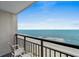 Balcony with chairs and stunning ocean view at 1501 S Ocean Blvd. # 1135, Myrtle Beach, SC 29577