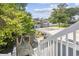 Landscaped backyard with patio, shed, and hammock at 605 36Th Ave. S, North Myrtle Beach, SC 29582