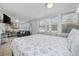 Relaxing bedroom with a comfortable bed and nautical bedding at 605 36Th Ave. S, North Myrtle Beach, SC 29582