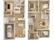 Two-story floor plan with four bedrooms and garage at Lot 43 Lineback Pl. # 43, Longs, SC 29568