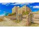 Beach access with wooden walkway and stairs at 1207 S Ocean Blvd. # 50505, Myrtle Beach, SC 29577
