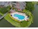 Aerial view of community pool and surrounding area at 410 Melrose Pl. # 309, Myrtle Beach, SC 29572