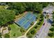 Aerial view of community pickleball courts at 410 Melrose Pl. # 309, Myrtle Beach, SC 29572