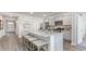 Modern kitchen with gray cabinets, granite countertops, and stainless steel appliances at 201 Hadley Springs Ave, Longs, SC 29568