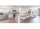 Modern kitchen with stainless steel appliances, granite countertops, and a kitchen island at 201 Hadley Springs Ave, Longs, SC 29568