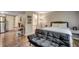 Studio apartment with a queen bed, sofa bed, and a small kitchenette at 6850 Blue Heron Blvd. # 406, Myrtle Beach, SC 29588