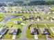 Aerial view of a large neighborhood with pond at 197 Golden Bear Circle, Longs, SC 29568