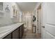 Elegant bathroom with double vanity, walk-in shower, and modern toilet at 197 Golden Bear Circle, Longs, SC 29568