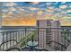 Balcony with chairs and table overlooking the ocean at 2504 N Ocean Blvd. # 1634, Myrtle Beach, SC 29577