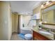 Clean bathroom with granite vanity and shower/tub at 2504 N Ocean Blvd. # 1634, Myrtle Beach, SC 29577
