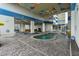 Indoor pool area with tiled floors and seating at 2504 N Ocean Blvd. # 1634, Myrtle Beach, SC 29577