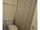 Bathroom with toilet and shower stall at 5011 Harvest Dr. # 203, Myrtle Beach, SC 29579