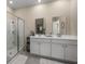 Double vanity bathroom with a large shower at 238 Marauder Dr., Longs, SC 29568