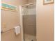 Clean shower stall with glass door at 4305 S Ocean Blvd. # 106, North Myrtle Beach, SC 29582