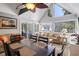 Spacious dining area with vaulted ceilings, and floral sofa at 351 Lake Arrowhead Rd. # 11-342, Myrtle Beach, SC 29572