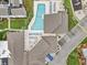 Aerial view showcasing the community pool and surrounding buildings at 351 Lake Arrowhead Rd. # 11-342, Myrtle Beach, SC 29572
