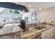 Granite countertop kitchen island with double sink and breakfast bar at 351 Lake Arrowhead Rd. # 11-342, Myrtle Beach, SC 29572