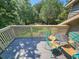 Private deck with table and chairs overlooking pond at 226 Westleton Dr. # 19-D, Myrtle Beach, SC 29572
