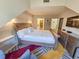 King-size bed, dresser, and view of the bathroom at 226 Westleton Dr. # 19-D, Myrtle Beach, SC 29572