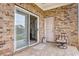 Brick patio with sliding glass door access at 800 Crumpet Ct. # 1122, Myrtle Beach, SC 29579