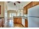 Open concept kitchen with granite countertops and wood cabinets at 629 Swinford Dr., Myrtle Beach, SC 29588