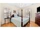 Charming bedroom with a double bed and a ceiling fan at 6001 S Kings Hwy., Myrtle Beach, SC 29575