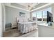 Spacious bedroom with a queen bed and large windows at 5801 Oyster Catcher Dr. # 432, North Myrtle Beach, SC 29582