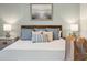Main bedroom with king-size bed, calming decor and neutral tones at 115 Talladega Dr. # 405, Myrtle Beach, SC 29579