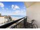 Balcony with chairs overlooking the ocean at 7100 Ocean Blvd. N # 925, Myrtle Beach, SC 29572
