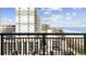 Balcony with partial ocean view and building view at 7100 Ocean Blvd. N # 925, Myrtle Beach, SC 29572