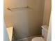 Simple bathroom with a toilet and a wall-mounted towel bar at 1025 Carolina Rd. # G-3, Conway, SC 29526