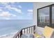 Balcony overlooking the beach and ocean at 1605 S Ocean Blvd. # 1104, Myrtle Beach, SC 29577
