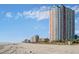 Beachfront view of high rise building and ocean at 1605 S Ocean Blvd. # 1104, Myrtle Beach, SC 29577