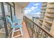 Balcony with two chairs and stunning ocean view at 5308 N Ocean Blvd. # 812, Myrtle Beach, SC 29577