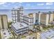 Aerial view of oceanfront resort building and surrounding area at 5308 N Ocean Blvd. # 812, Myrtle Beach, SC 29577