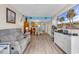 Open living space with a view into the dining area and kitchen at 5308 N Ocean Blvd. # 812, Myrtle Beach, SC 29577