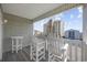 Shared balcony with ocean view and seating at 710 S Ocean Blvd., North Myrtle Beach, SC 29582