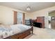 Bedroom with double bed, crib, and built-in desk at 6458 Sweet Gum Trail, Myrtle Beach, SC 29588