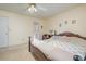 Bright bedroom with double bed and en-suite bathroom at 6458 Sweet Gum Trail, Myrtle Beach, SC 29588
