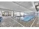 Indoor pool and hot tub with ocean views at 1012 N Waccamaw Dr. # 811, Garden City Beach, SC 29576