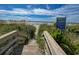 Wooden walkway to beach access with ocean view at 6108 N Ocean Blvd. N, North Myrtle Beach, SC 29582