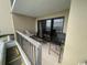 Private balcony with ocean views and seating for two at 6108 N Ocean Blvd. N, North Myrtle Beach, SC 29582