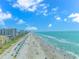 Drone view of the beach and oceanfront resorts at 201 74Th Ave. N # 1002, Myrtle Beach, SC 29572