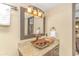 Modern bathroom with a vessel sink and granite countertop at 201 74Th Ave. N # 1002, Myrtle Beach, SC 29572