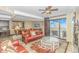Living room with ocean view and comfortable seating at 201 74Th Ave. N # 1002, Myrtle Beach, SC 29572