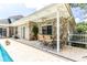 Brick patio with seating area and access to the pool at 3412 Westminster Dr., Myrtle Beach, SC 29588