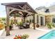 Covered patio with seating and beautiful pool views at 3412 Westminster Dr., Myrtle Beach, SC 29588