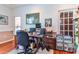 Home office with desk, computer, and built-in shelving at 3412 Westminster Dr., Myrtle Beach, SC 29588